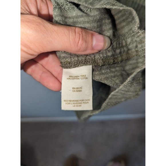 Free People Size 4 Olive Green Textured Wide Legged Pants - Picture 10 of 10